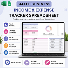 Small Business Income & Expense Tracker Spreadsheet
