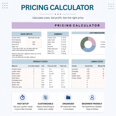 Product Pricing Calculator Spreadsheet