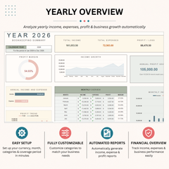 Simple Bookkeeping Spreadsheet | All-In-One Finance Tracker