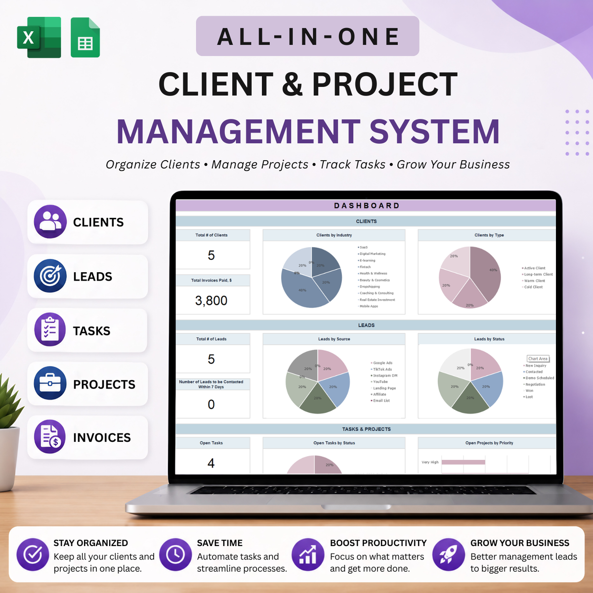 All-In-One Client & Project Management System