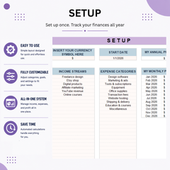 Simple Bookkeeping Spreadsheet for Small Business