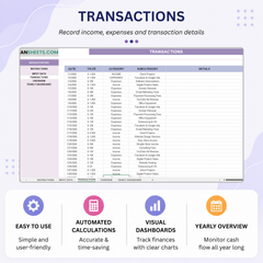Small Business Income & Expense Tracker Spreadsheet